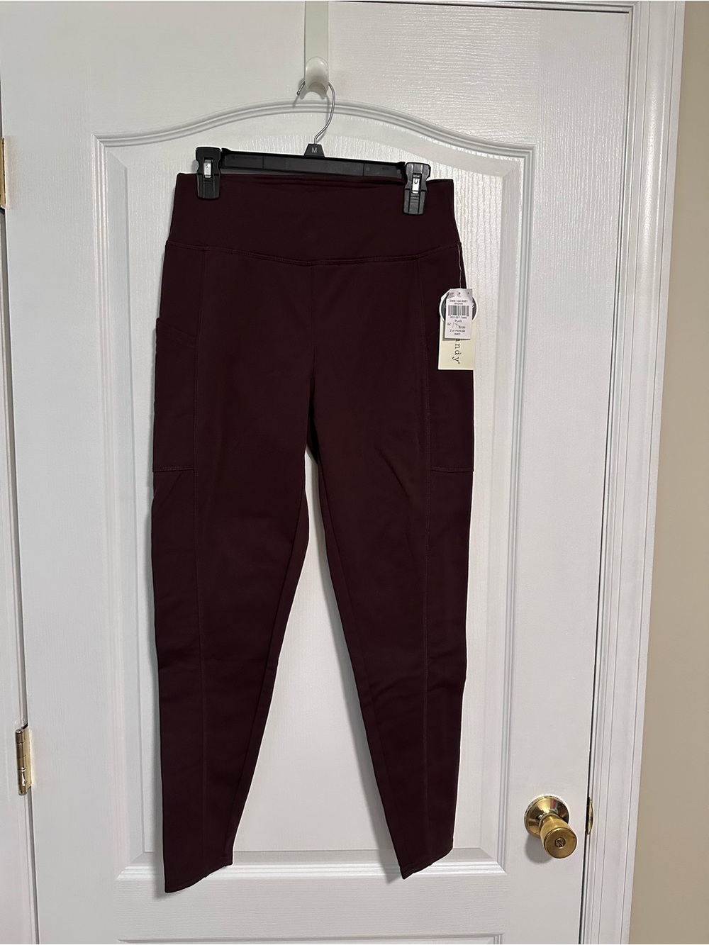 Eye Candy 1X Brown Leggings NWT Pockets Stretch Activewear Comfy Fit